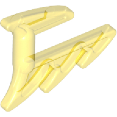 trans-yellow minifigure weapon blade with bar handle and spikes