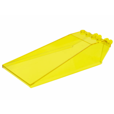 trans-yellow windscreen 12 x 6 x 2 with locking dual 2 fingers hinge