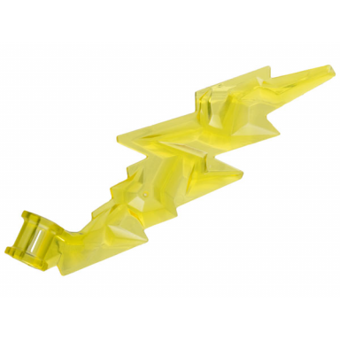 trans-yellow wave angular single with axle hole end lightning bolt