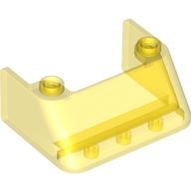 trans-yellow windscreen 3 x 4 x 1 1 3 with 2 studs on top