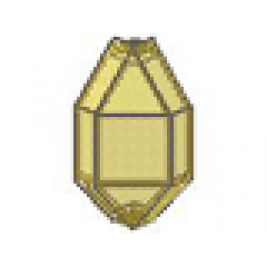 trans-yellow panel 3 x 3 x 6 corner convex