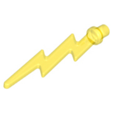 trans-yellow wave angular single with bar end lightning bolt