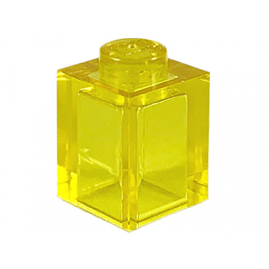 trans-yellow brick 1 x 1