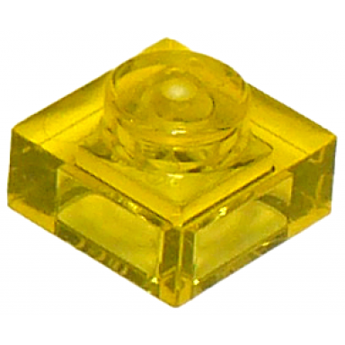 trans-yellow plate 1 x 1