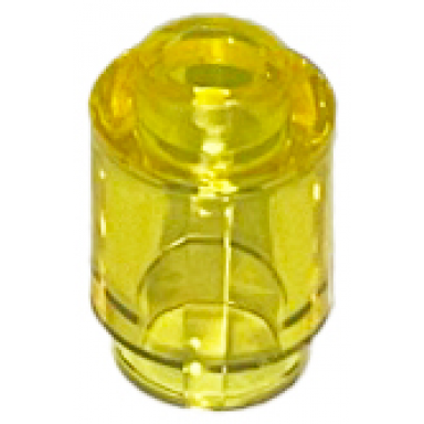 trans-yellow brick round 1 x 1