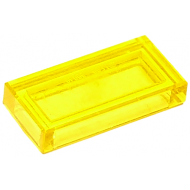 trans-yellow tile 1 x 2