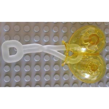 trans-yellow duplo utensil balloons with frosted trans-clear handle