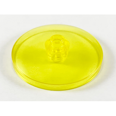 trans-yellow dish 4 x 4 inverted radar with open stud