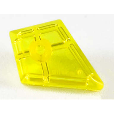 trans-yellow tile modified 1 x 2 diamond with bar