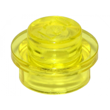 trans-yellow plate round 1 x 1