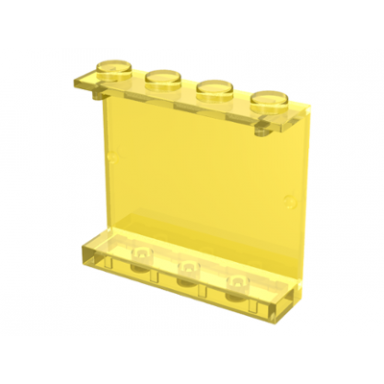 trans-yellow panel 1 x 4 x 3 - solid studs