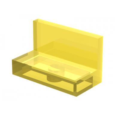 trans-yellow panel 1 x 2 x 1