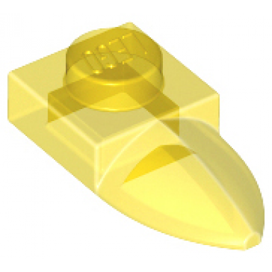 trans-yellow plate modified 1 x 1 with tooth horizontal