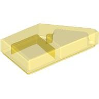 trans-yellow tile modified 1 x 2 wedge left