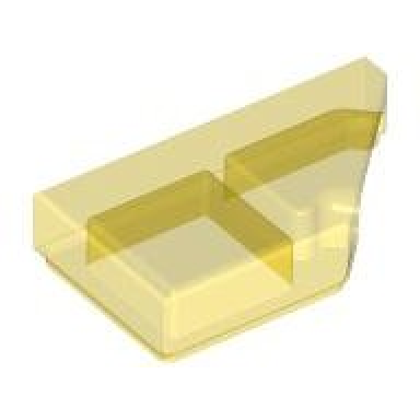 trans-yellow tile modified 1 x 2 wedge right