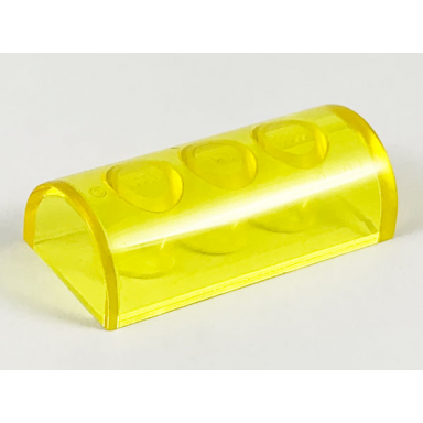 trans-yellow slope curved 2 x 4 double without groove