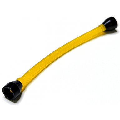 trans-yellow hose flexible 8.5l with black tabless ends