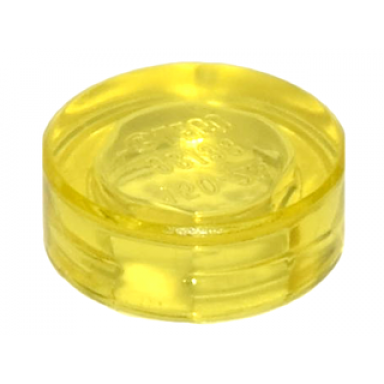 trans-yellow tile round 1 x 1