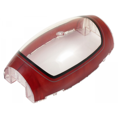 windscreen 10 x 6 x 3 bubble canopy double tapered with square front cutout with dark red black and light bluish gray republic gunship cockpit frame pattern