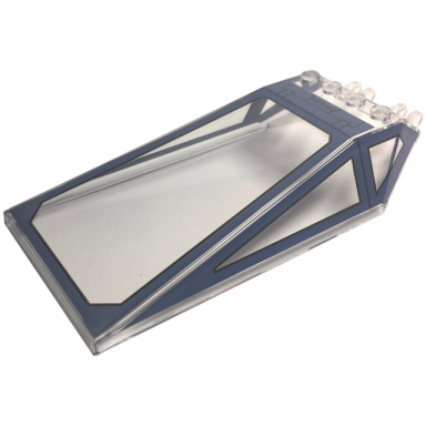 windscreen 12 x 6 x 2 with locking dual 2 fingers hinge with sw t-65 x-wing starfighter pattern