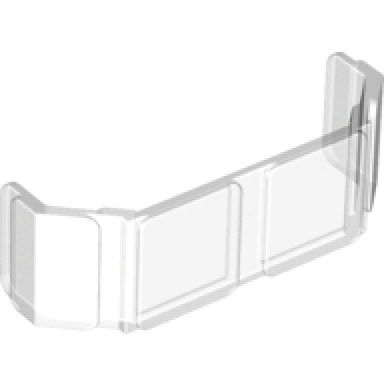 trans-clear glass for train front 2 x 6 x 2