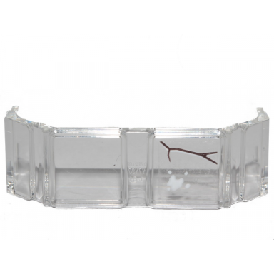 glass for train front 2 x 6 x 2 with dark brown scratch and white stain pattern sticker - set 70419