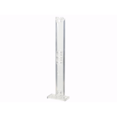 trans-clear support 2 x 4 x 13 semicircle with 5 pin holes