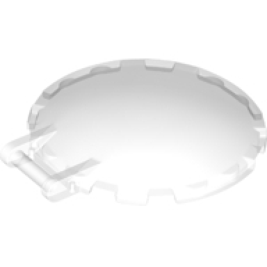 trans-clear dish 6 x 6 inverted with bar handle