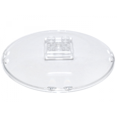 trans-clear dish 8 x 8 inverted radar - hollow studs