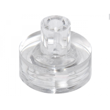 trans-clear tile round 1 x 1 with bar and pin holder