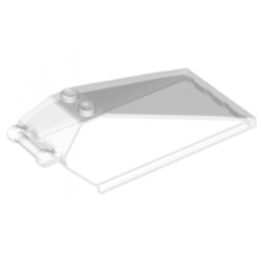 trans-clear windscreen 8 x 4 x 2 with 2 studs and bar handle