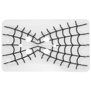 trans-clear plastic cape and collar with black spider web pattern sheet of 2