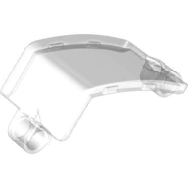 trans-clear technic panel curved 3 x 5 x 3