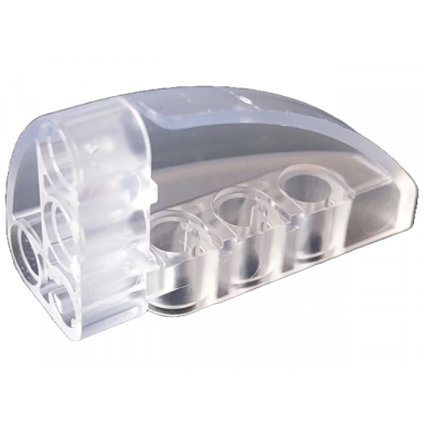trans-clear technic panel curved 5 x 3 x 2 corner quarter ellipse right