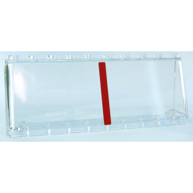 trans-clear windscreen 2 x 10 x 3 with red vertical stripe pattern sticker - set 10258