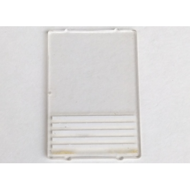 trans-clear glass for window 1 x 4 x 5 with 5 white stripes pattern sticker - sets 1490 6380 6386 6393 6398