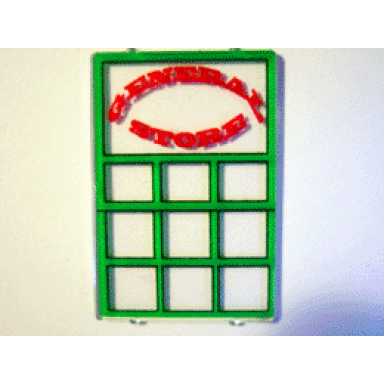 trans-clear glass for window 1 x 4 x 5 with general store pattern sticker - set 6765