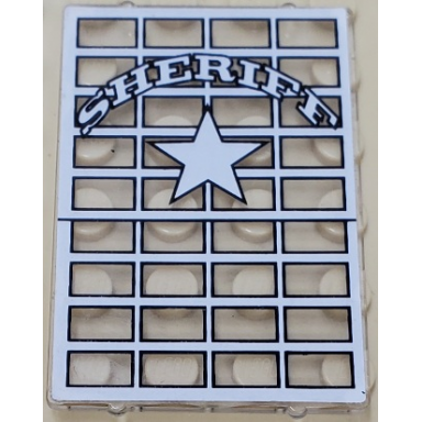 glass for window 1 x 4 x 5 with sheriff pattern sticker - sets 6755 6764