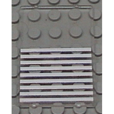 trans-clear glass for window 1 x 4 x 5 with 9 white stripes pattern sticker - sets 6386 6540