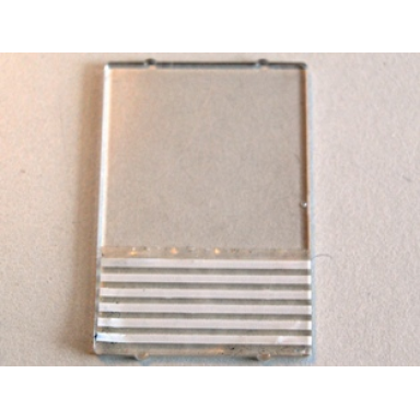 trans-clear glass for window 1 x 4 x 5 with 6 white stripes pattern sticker - set 6542