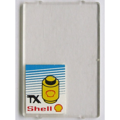 glass for window 1 x 4 x 5 with tx shell logo and yellow 1 x 1 round brick on blue striped background pattern sticker - set 6378