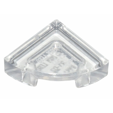 trans-clear tile round 1 x 1 quarter