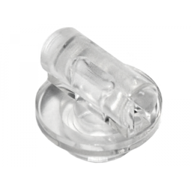 trans-clear plate round 1 x 1 with bar handle undetermined type