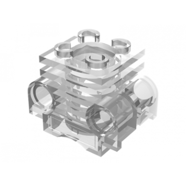 trans-clear technic engine cylinder with side slots