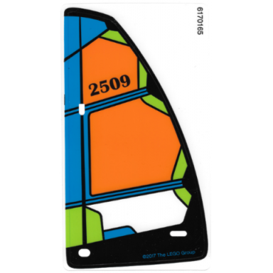 trans-clear plastic triangle 10 x 19 sail with black 2509 pattern