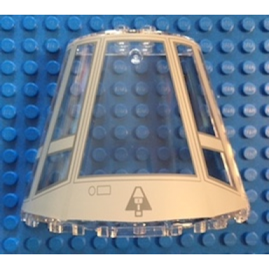 trans-clear cone half 10 x 5 x 6 with sw millennium falcon cockpit pattern