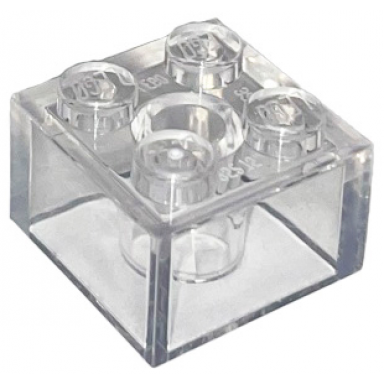 trans-clear brick 2 x 2