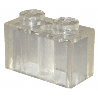 trans-clear brick 1 x 2