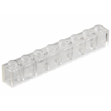 trans-clear brick 1 x 8