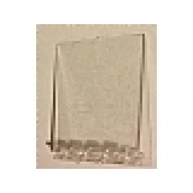 trans-clear door 2 x 5 x 5 swivel flat base